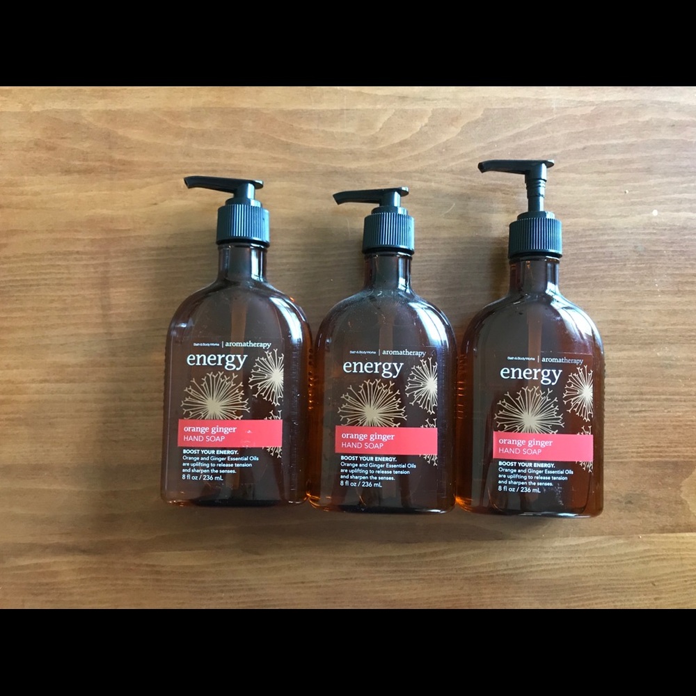 3 aromatherapy energy orange ginger hand soap